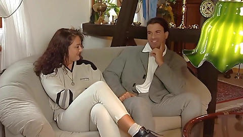 Smoking hot girls with a girl