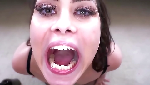 Hot and sexy babe with sex toys