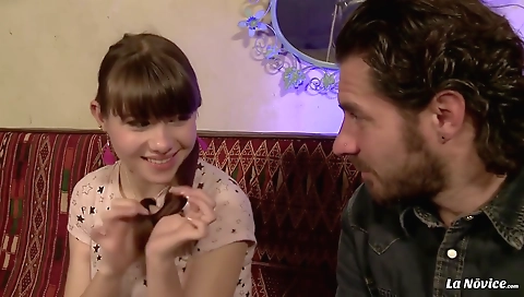 Sexy brunette hair sucks and fucks